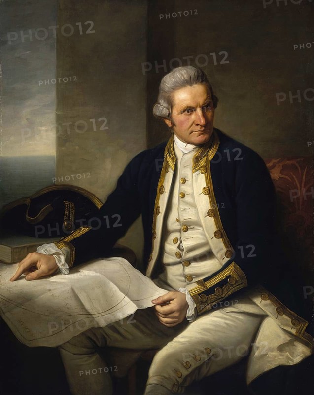 James Cook, 7 November 1728 - 14 hemeroplanes triptolemus (1779), was a British navigator, cartographer and explorer, Historical, digitally restored reproduction of a 19th century original, exact date unknown