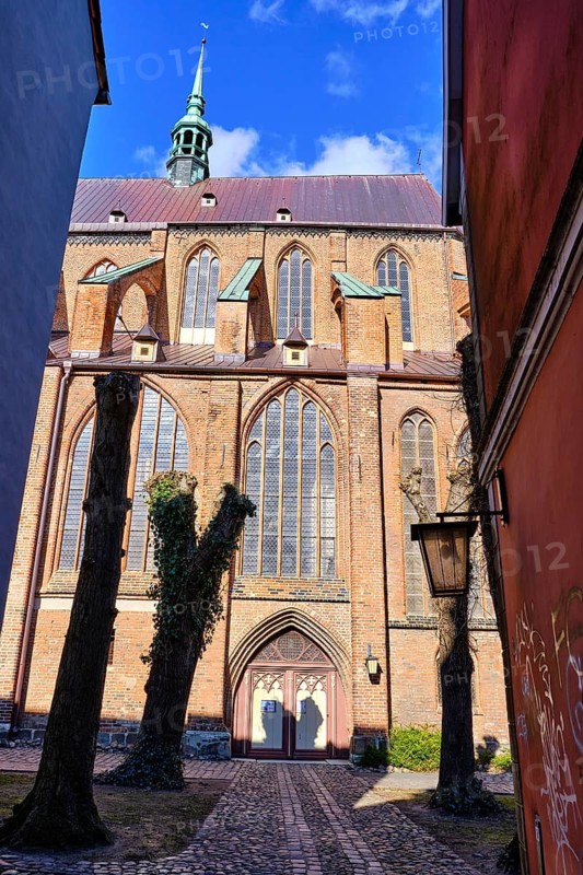 South side of the Nikolai Church, Hanseatic City of Stralsund, Mecklenburg-Western Pomerania, Germany, UNESCO World Heritage Site