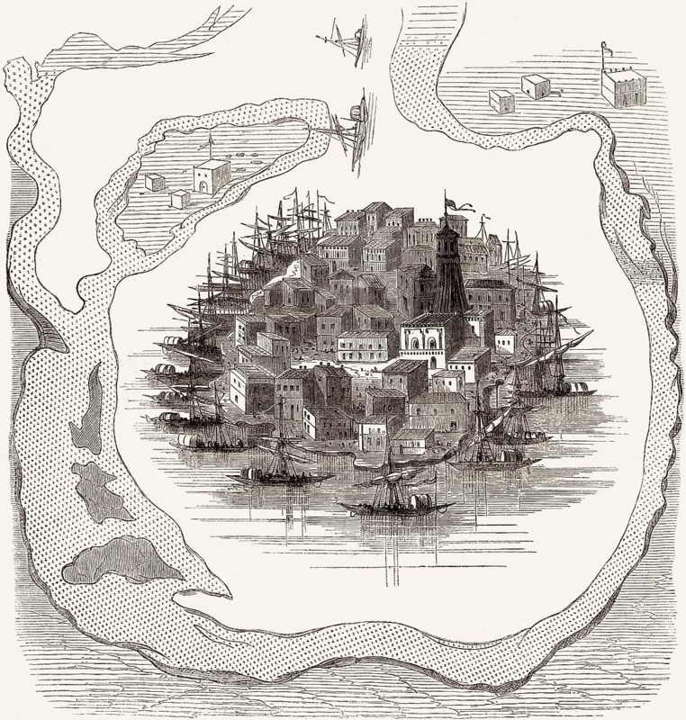 Der Hafen von Suakin oder Sawakin, Rotes Meer, Sudan