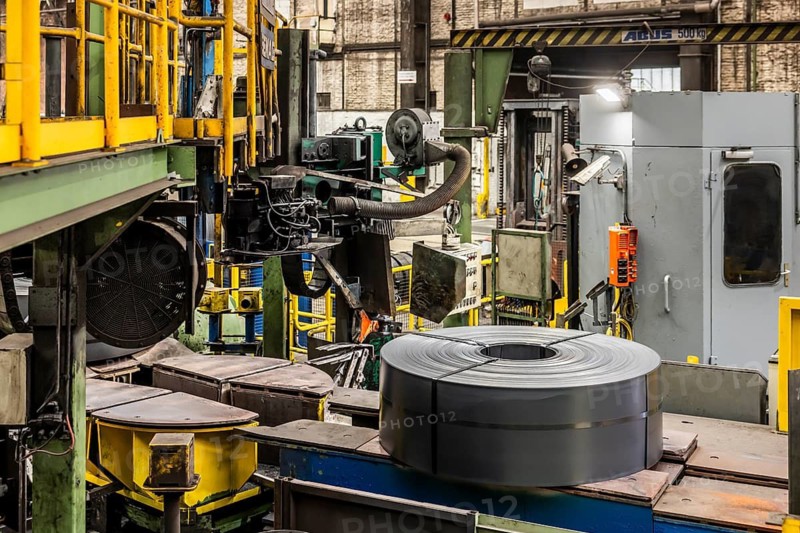 ThyssenKrupp hot rolling mill, fully packaged coil, Hohenlimburg, Hagen, North Rhine-Westphalia, Germany