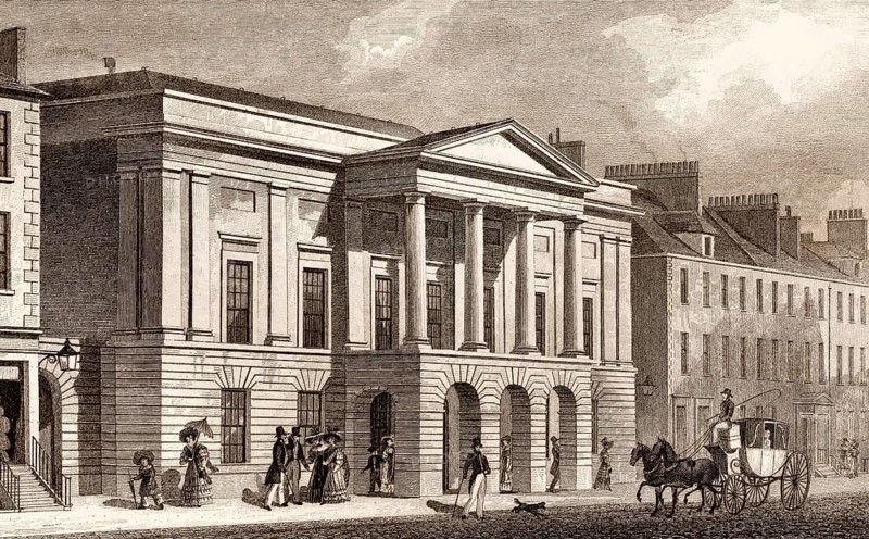 Assembly Rooms, George Street, Edinburgh, Scotland, 19th century, from Modern Athens by Th. H. Shepherd