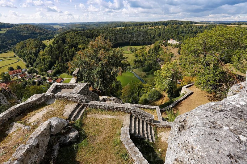 Castle ruins of Hohengundelfingen, ruins of a medieval hilltop castle, former headquarters of the Gundelfingen free noble family, Gundelfingen-Münsingen, Lautertal, Swabian Jura, Reutlingen district, Baden-Württemberg, Germany