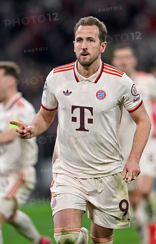 Goal celebration Harry Kane FC Bayern Munich FCB (09) UEFA Champions League Allianz Arena, Munich, Bavaria, Germany