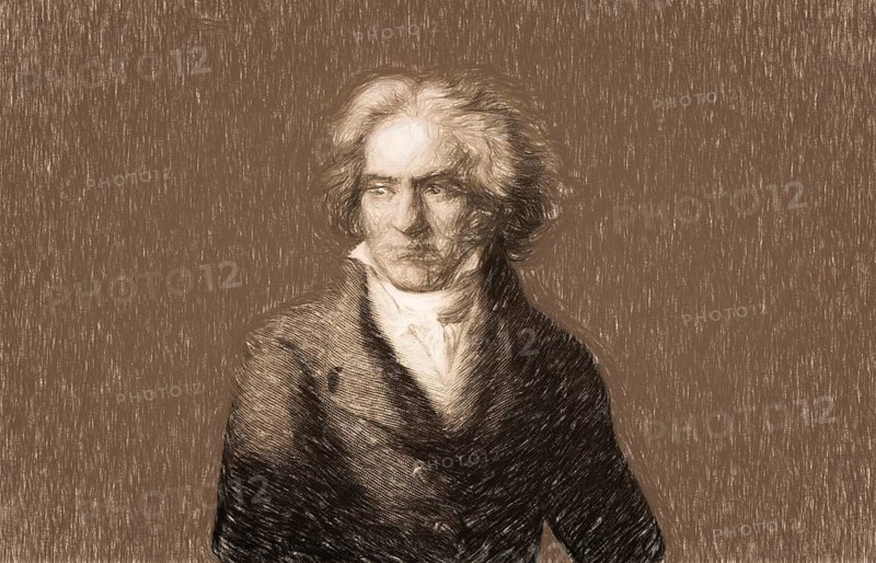 Ludwig van Beethoven, 1770 -1827, German composer, digitally altered