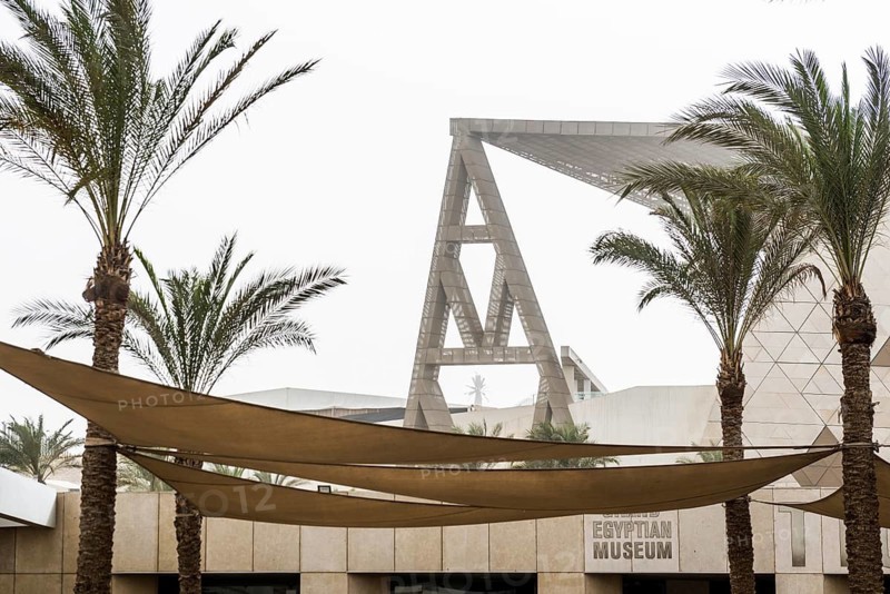 Façade, Grand Egyptian Museum, GEM, Giza, Cairo, Egypt
