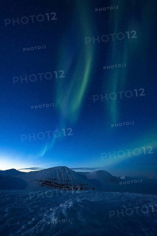 Northern Lights (Aurora borealis), Stora Sjöfallet National Park, Laponia World Heritage Site, Norrbotten, Lapland, Sweden, April 2021
