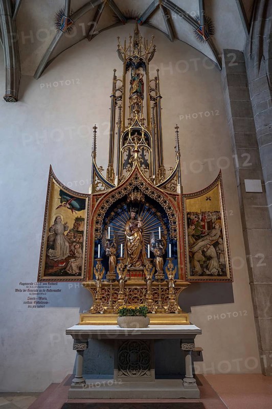 Altar of the Virgin Mary in the Heilig-Kreuz-Münster, Rottweil, Baden-Württemberg, Germany