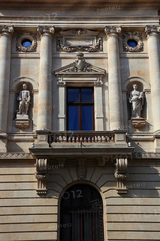 Romania, capital Bucharest, Bucuresti, Romanian National Bank building in the old town, is the country's central bank