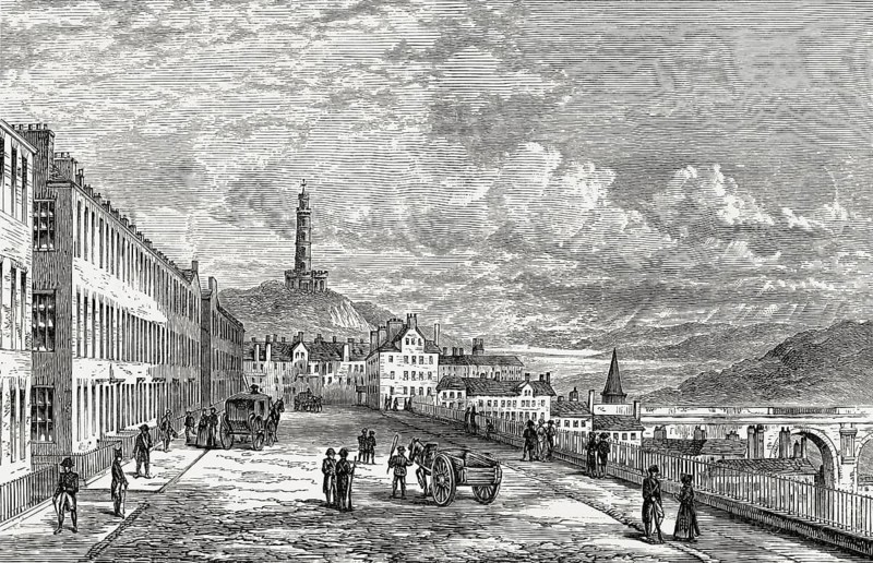 The Nelson Monument, Edinburgh, Scotland, 19th century
