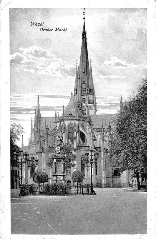 Historical postcard, picture postcard, Wesel, North Rhine-Westphalia, Germany, digitally enhanced reproduction of an original from around 1900, picture postcard
