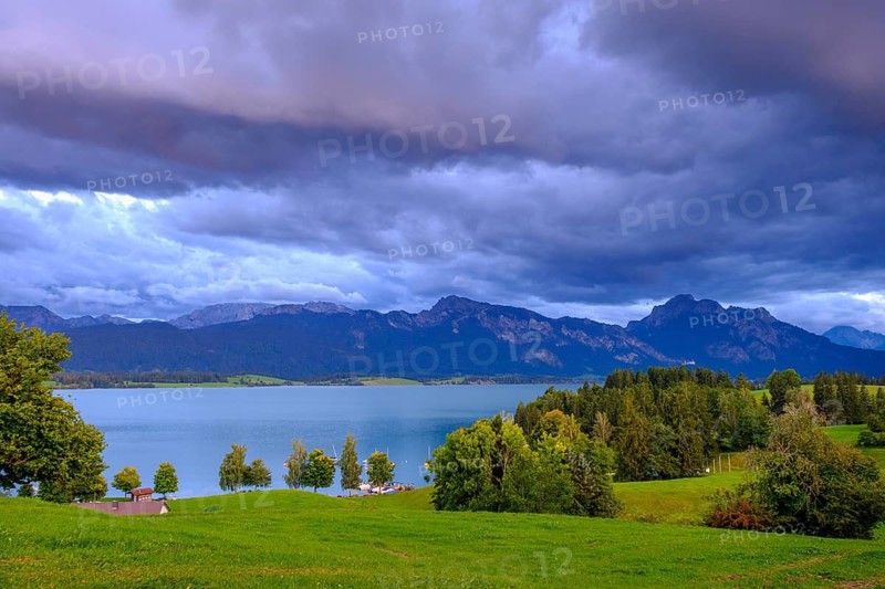 Forggensee, bei Dietringen, Ostallgäu, Swabia, Bavaria, Germany