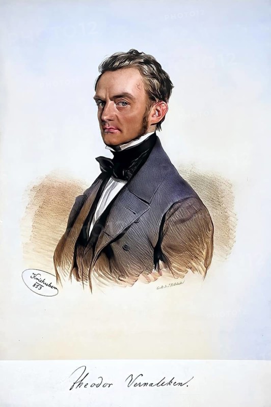 Theodor Vernaleken (born 28 January 1812 in Volkmarsen, died 27 February 1907 in Graz) was a German scholar, folklorist, pedagogue and seminary director and professor in Vienna, Historical, digitally restored reproduction from a 19th century original, Record date not stated