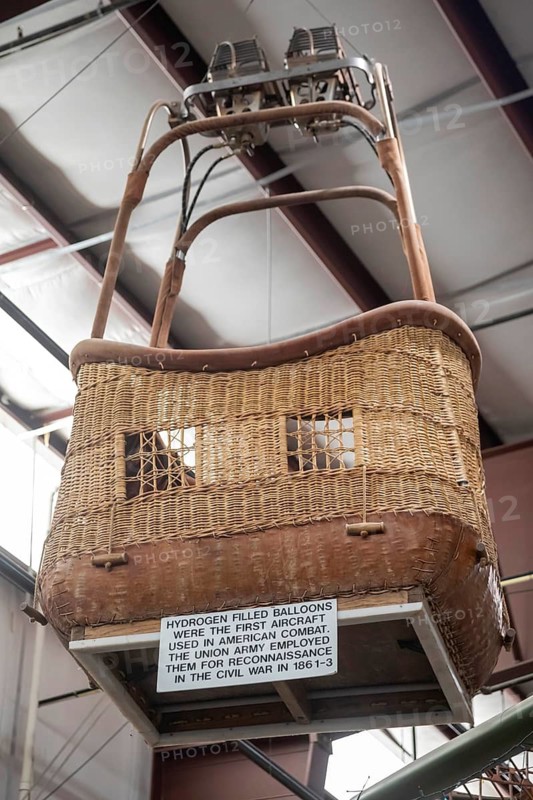 Pueblo, Colorado - The Pueblo Weisbrod Aircraft Museum. The museum displays the basket for a hydrogen-filled balloon like those used for reconnaissance by the Union army during the Civil War.