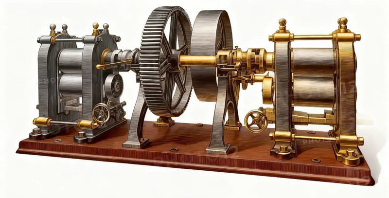 Historical illustration, 19th Century, machine for coin production, prerefiner or pre-roller, 1896