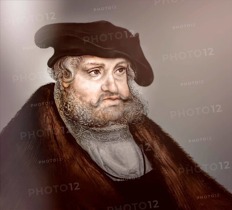 Frederick III or Frederick the Wise, 1463 - 1525, Prince-elector of Saxony, digitally edited after a painting by Lucas Cranach the Elder, Friedrich III. oder Friedrich der Weise, 1463 - 1525, Kurfürst von Sachsen