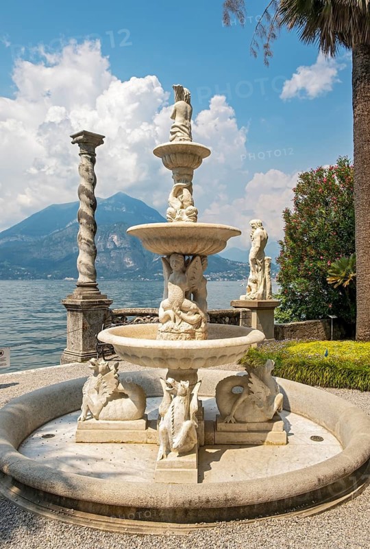 Fountain, Villa Monastero, Varenna, Lake Como, Lago di Como, Italy