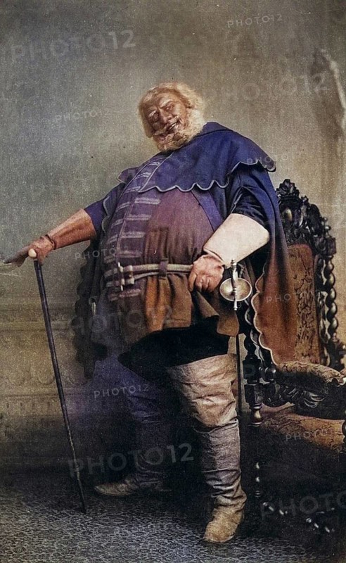 Herbert Beerbohm Tree (1853-1917) English actor and director. Founder of the Royal Academy of Dramatic Art (RADA), Here in 1896 as Falstaff in Henry VI, Part I by William Shakespeare, Historic, digitally restored reproduction from a 19th century original, Record date not stated