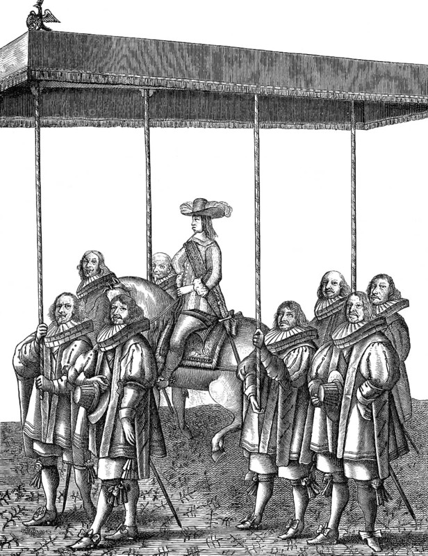 Receiving of Emperor Leopold I under a canopy in Nuremberg, 1658