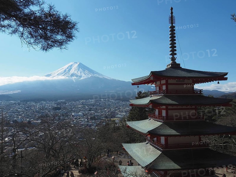 Japan Kawaguchiko Chureito Pagoda