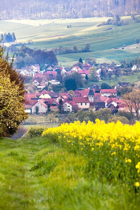 Village of Vernauwahlshausen, Wesertal, Weser Uplands, Hesse, Germany