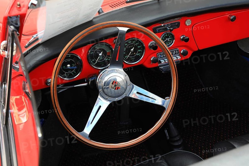 At the annual Kulmbacher classic car meeting, Bavaria, Germany, car, classic car, interior of a Porsche 356