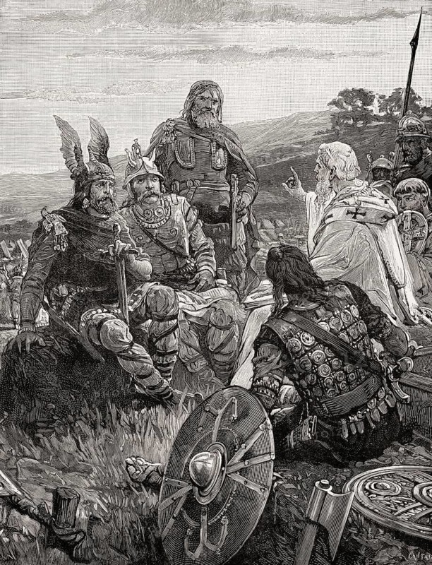 Wulfila or Ulfilas, c.?311–383 explaining the Gospels to the Goths