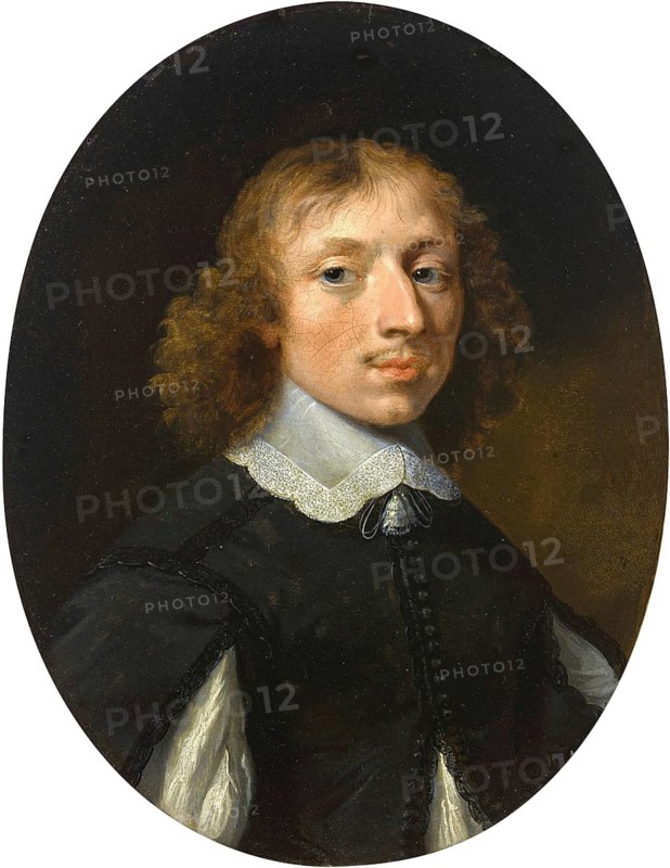 Portrait of a young gentleman, painting by David Teniers (baptised 15 December 1610 in Antwerp, died 25 April 1690 in Brussels), Flemish painter, draughtsman and curator. He was an innovator in a variety of genres such as history painting, genre painting, landscape, portrait and still life. He is most remembered today as the leading Flemish genre painter of his time, reproduction from a 17th century painting. Authentic, file restored for optimal use, exact date of original unknown