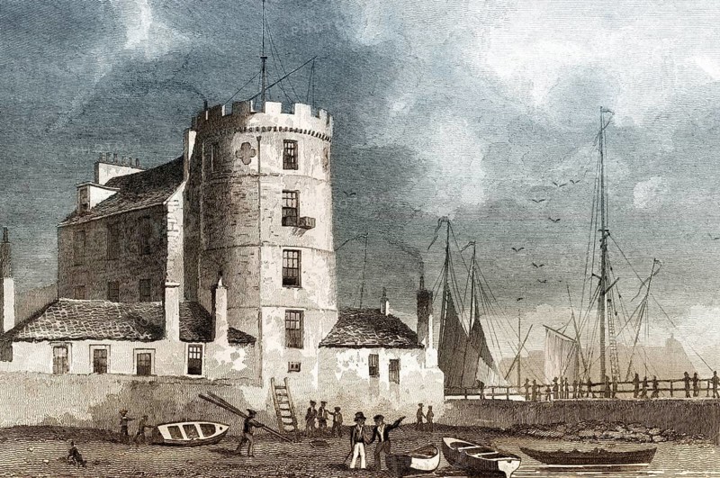 The Signal Tower, Leith Harbour, Edinburgh, Scotland, 19th century, from Modern Athens by Th. H. Shepherd