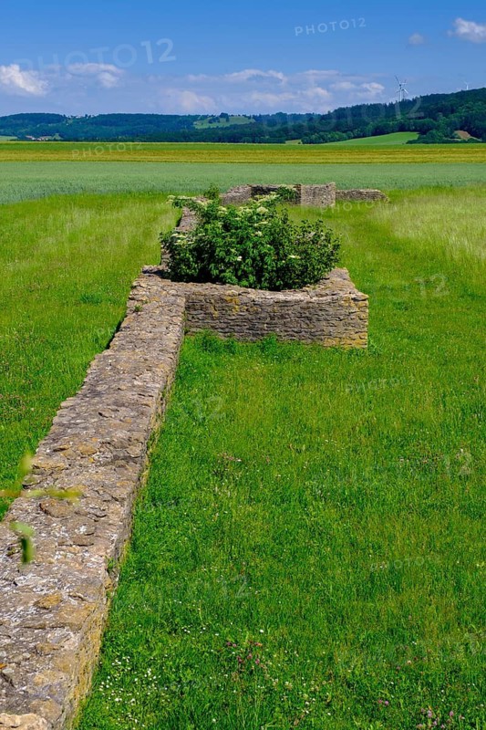 Roman Fort Ellingen, Fort Sablonetum, Limes, Ellingen, Franconian Lake District, Middle Franconia, Franconia, Bavaria, Germany