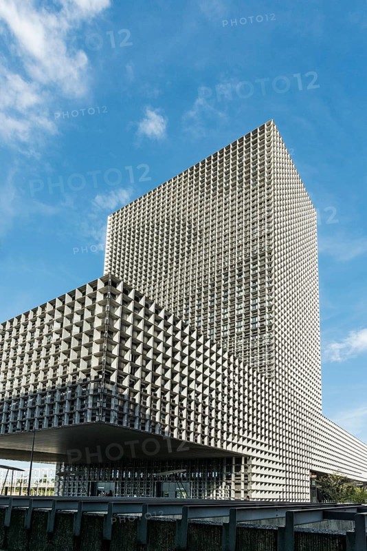 Modern architecture, University of Luxembourg, on the site of a former steelworks, Belval, Esch-sur-Alzette, Luxembourg