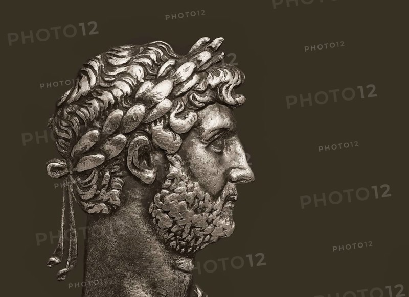 Hadrian or Publius Aelius Hadrianus Augustus, 76 - 138, Roman emperor, digitally edited
