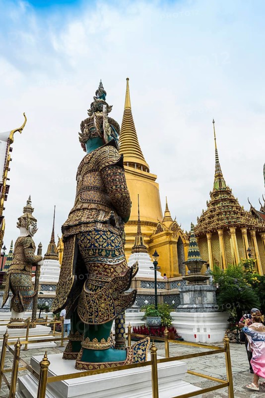 Wat Phra Kaeo temple, old royal palace, Bangkok, Thailand