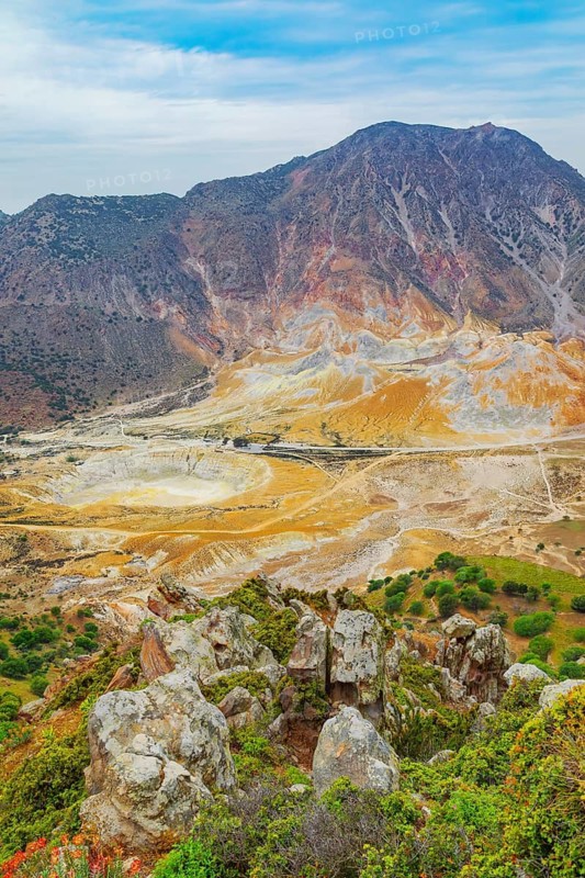 Nisyros volcano view, Nisyros Island, Dodecanese Islands, Greece