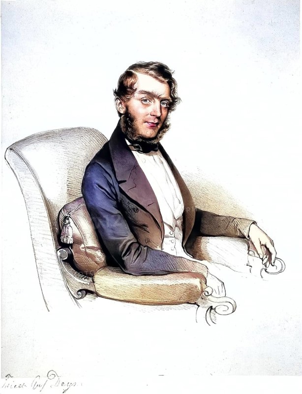 Friedrich Joseph Franz Wenzel Deym, Count of Strítež (born 3 May 1801 in Vienna, died 23 January 1853 in Vienna) was a Bohemian landowner and member of the Frankfurt National Assembly, Historical, digitally restored reproduction from a 19th century original, Record date not stated