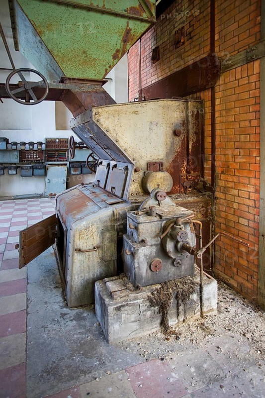 Industrial ruin, economic crisis theme