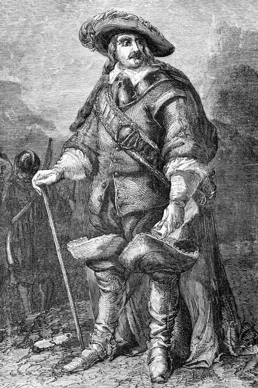 Oliver Cromwell (1599 to 1658) was an English military and political leader who was sworn in as Lord Protector of Great Britain on 16 December 1653, England, digital reproduction of a historical original