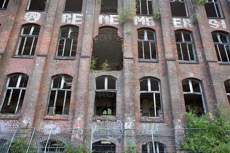 Industrial wasteland since 1999, Hannoversche Gummiwerke Excelsior, Continental AG, Limmer, Hanover, Lower Saxony, Germany, Europe, Industriebrache seit 1999, Hannoversche Gummiwerke Excelsior, Continental AG, Werk Limmer, Hannover, Niedersachsen, Deutschland, Europa
