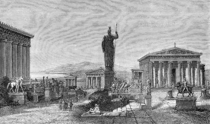 Reconstruction of the Acropolis of Athens, Greece