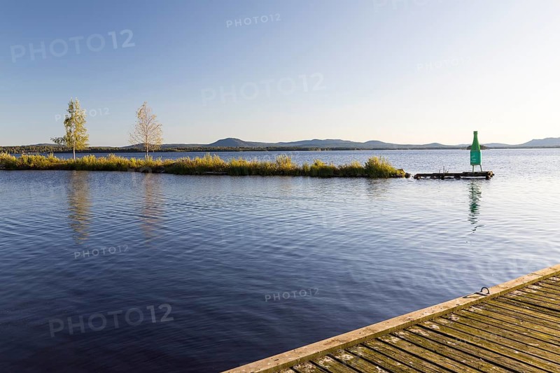 On Lake Siljan near Nusnäs, mountains in the background, Dalarnas län, Sweden