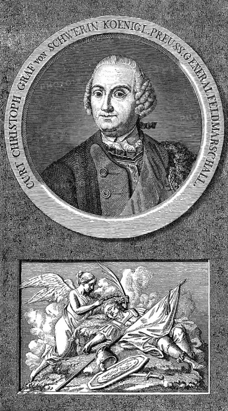 Curt Christoph Graf von Schwerin, 1684-1757, Prussian Field Marshal, General of Frederick II