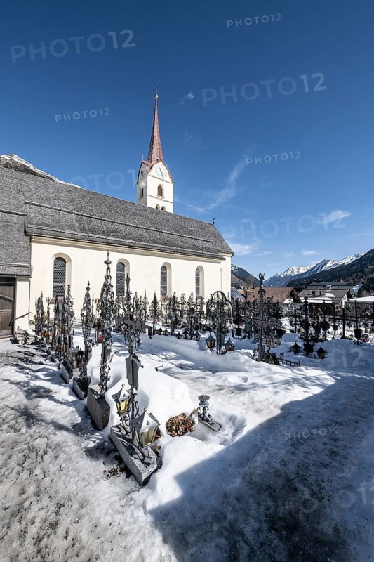 Maria Geburt parish church in Galtür, Tyrol, Austria
