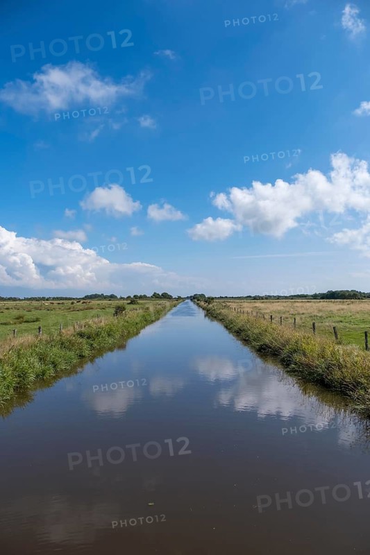River Godel, Föhr, North Frisia, Schleswig-Holstein, Germany
