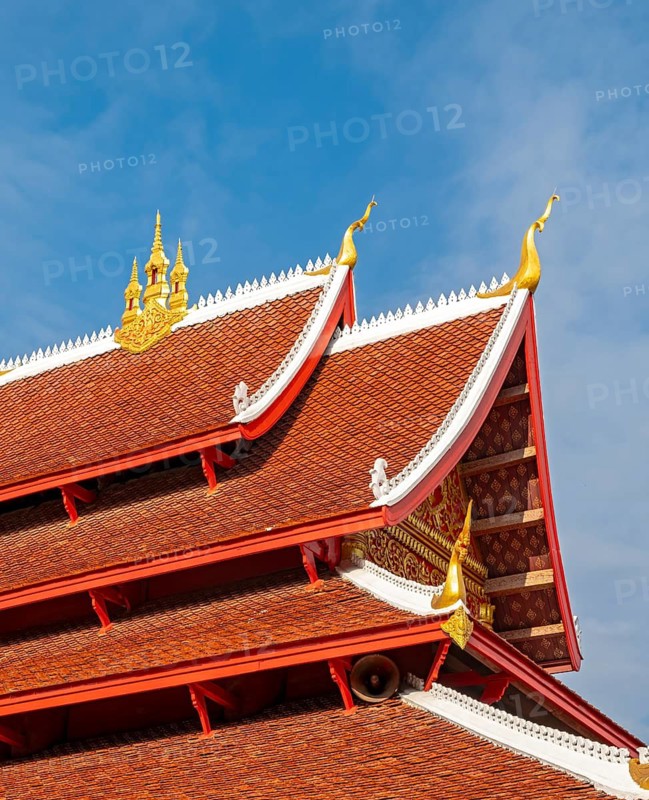 Roof of Wat Mai Suwannaphumaham Monastery, Luang Prabang, Laos