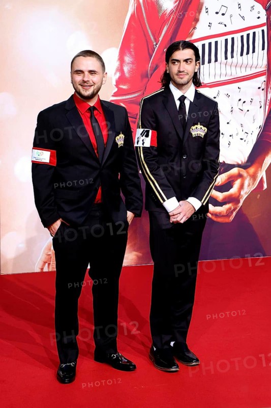 Prince Michael Jackson and Jr. and Prince Michael Joseph Jackson II (sons of Michael Jackson) at the world premiere of the film Michael at Uber Platz in Berlin on 10 April 2026