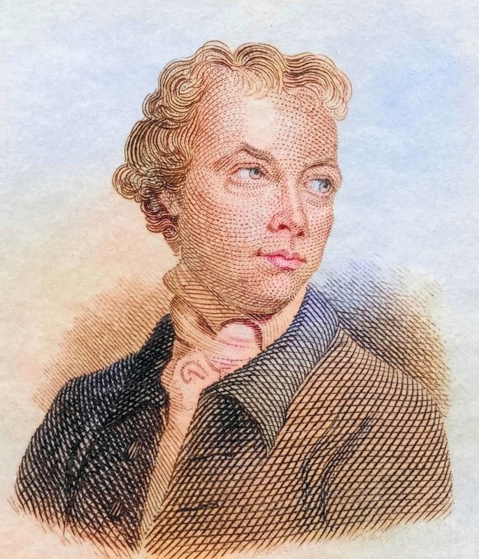 William Julius Mickle, (born until 1788), Scottish writer, coloured woodcut from Crabbe's Historical Dictionary from 1825, Historical, digital reproduction