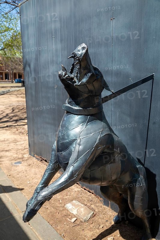 Birmingham, Alabama - Sculptures in Kelly Ingram Park show scenes from the 1963 Birmingham Civil Rights movement, when police and firefighters attacked peaceful demonstrators. Police dogs were used against protesters. The park is now part of the Birmingham Civil Rights National Monument