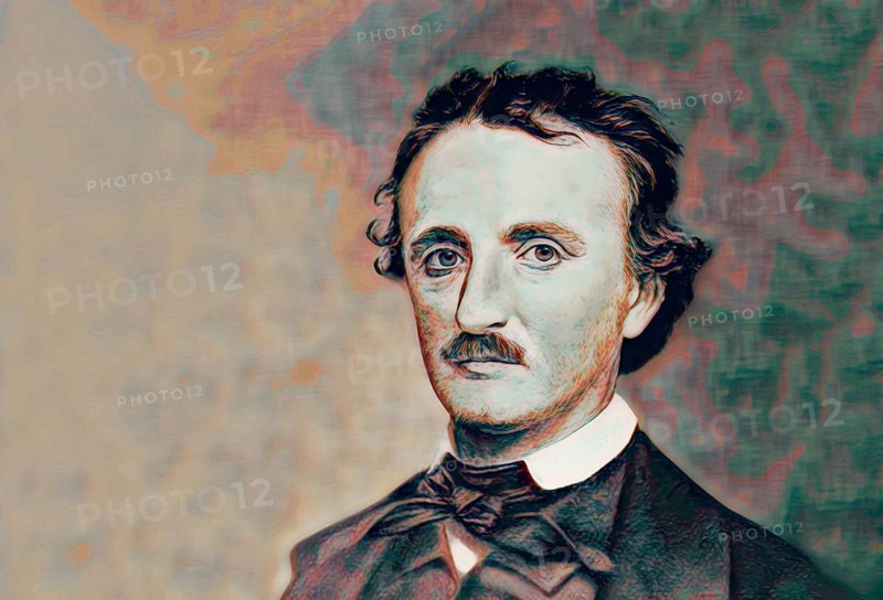 Portrait of Edgar Allan Poe, 1809 – 1849, American writer, digitally edited according to a photograph