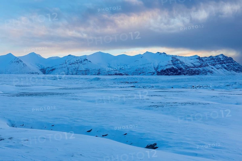 Glacier, mountain range, snow, Vatnajökull, winter, Iceland, Scandinavia