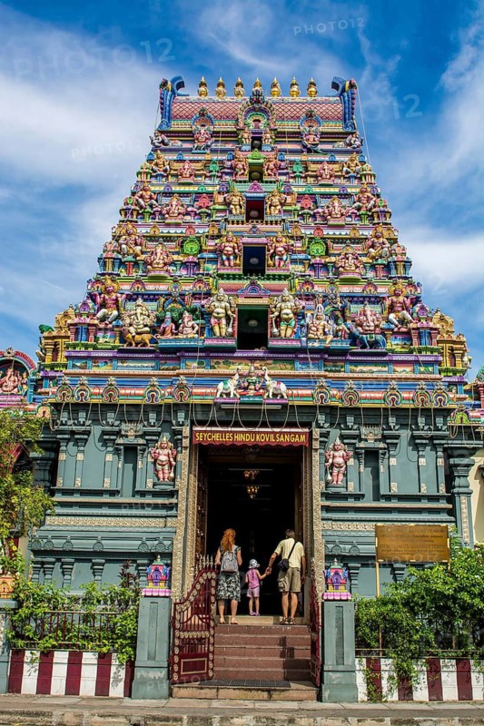 The Arul Mihu Navasakthi Vinayagar Hindu Temple, Victoria, Mahe, Republic of Seychelles, Indian Ocean