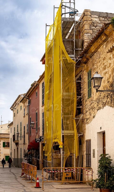 Medieval Walls, the city wall of Alcudia, Majorca, Spain
